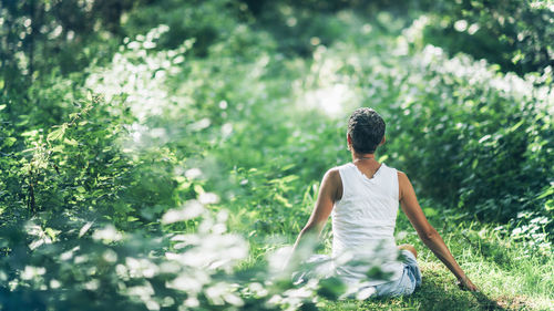 Mind calming inner peace outdoor meditation