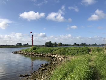 Scenic view of river against sky