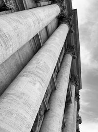 Low angle view of old building against sky