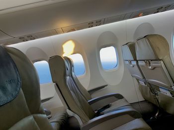 Interior of airplane