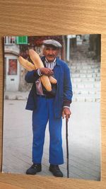 Portrait of man wearing mask