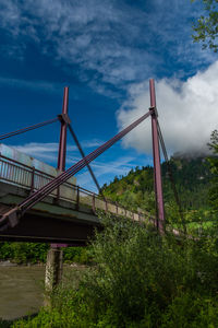 Low angle view of bridge against sky