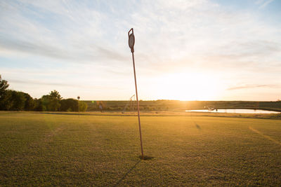 Golf course sunset