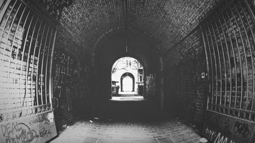 Empty corridor of building