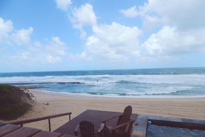 Scenic view of sea against sky