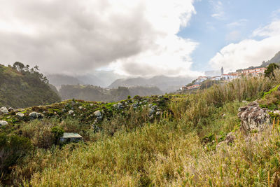 View from the crane viewpoint on the guindaste mirador on the island of madeira on a winter day