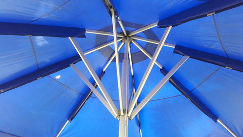 Low angle view of built structure against blue sky