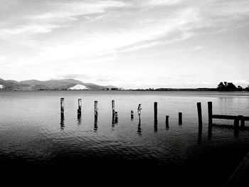 View of pier over sea