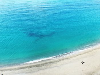 High angle view of beach