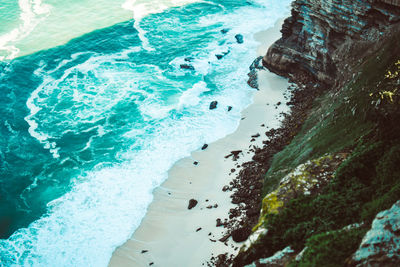 High angle view of beach