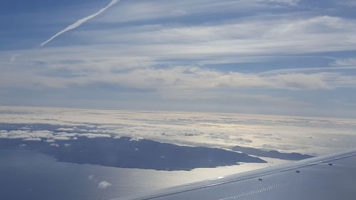 Aerial view of landscape against sky