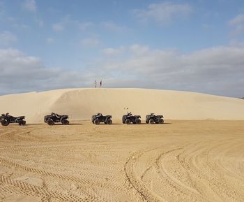 Scenic view of desert against sky