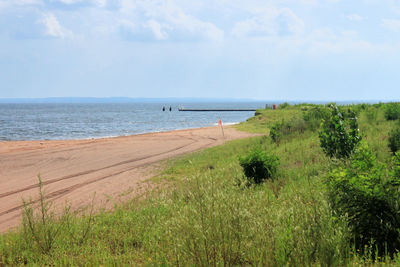 Scenic view of sea against sky