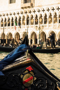 View of boats in canal