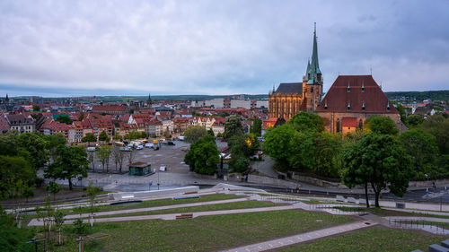 Panoramic view of buildings against sky