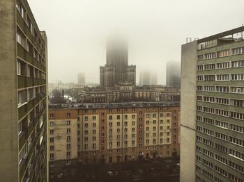 View of skyscrapers in city