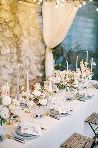 Place setting on table