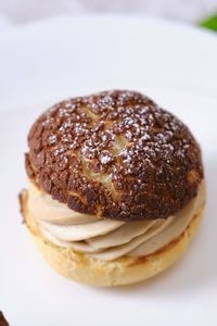 Close-up of bread in plate