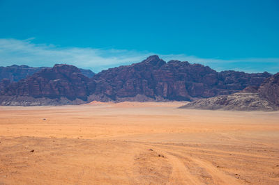 Scenic view of desert landscape against sky