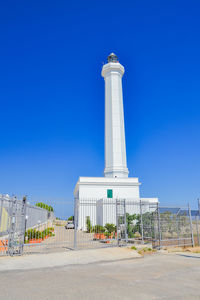 Lighthouse against blue sky