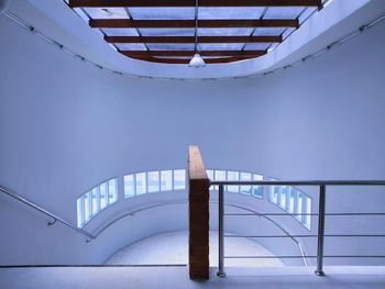 Directly below shot of illuminated staircase in building