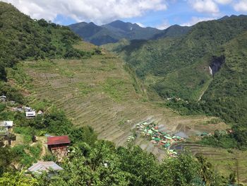 High angle view of landscape against sky