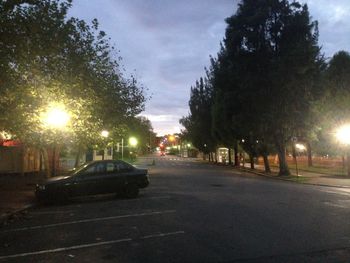 Cars on street in city