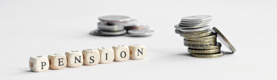 Close-up of objects over white background