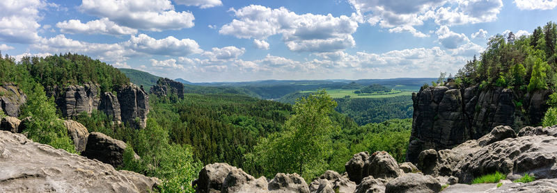 Panoramic view of landscape against sky