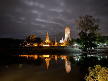 Reflection of temple in lake