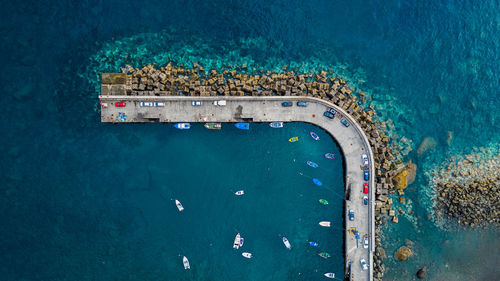 High angle view of swimming pool