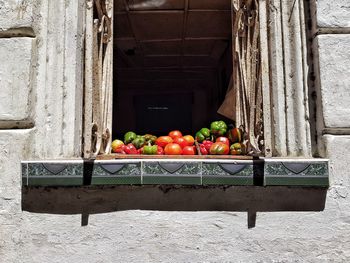 Fruits and vegetables in crate