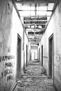 Interior of abandoned building