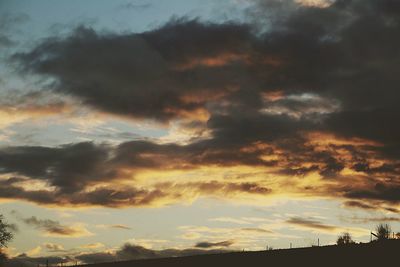 Low angle view of dramatic sky