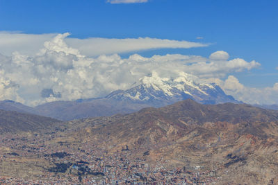 Scenic view of dramatic landscape against sky