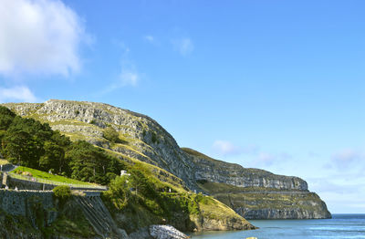 Llandudno north coast view of great orme in north wales uk