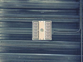 Close-up of telephone booth