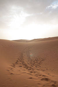 Scenic view of desert against sky