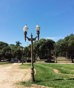 Statue against clear blue sky