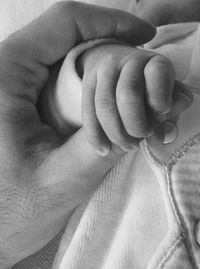 Close-up of cropped hand