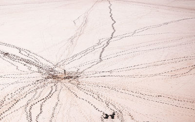 Full frame shot of pattern on sand