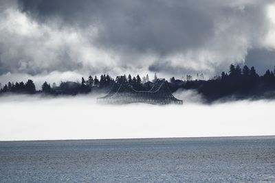 Panoramic view of river against sky