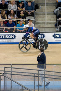 People riding bicycle