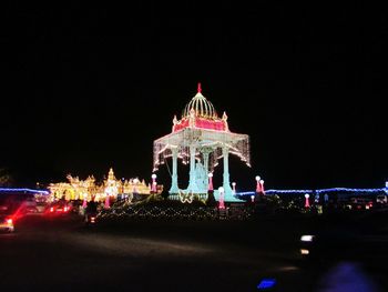 Illuminated city at night