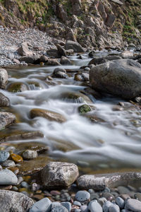 River flowing through rocks