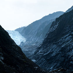 Scenic view of mountains against clear sky