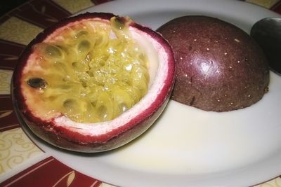 Close-up of ice cream on table