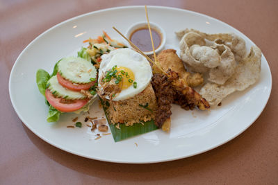 Close-up of food in plate