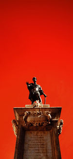 Low angle view of angel statue