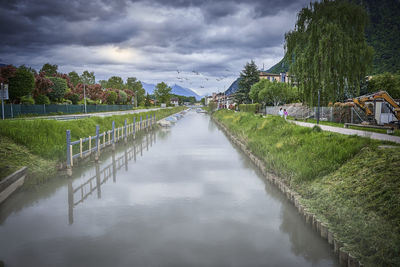 Scenic view of river against sky